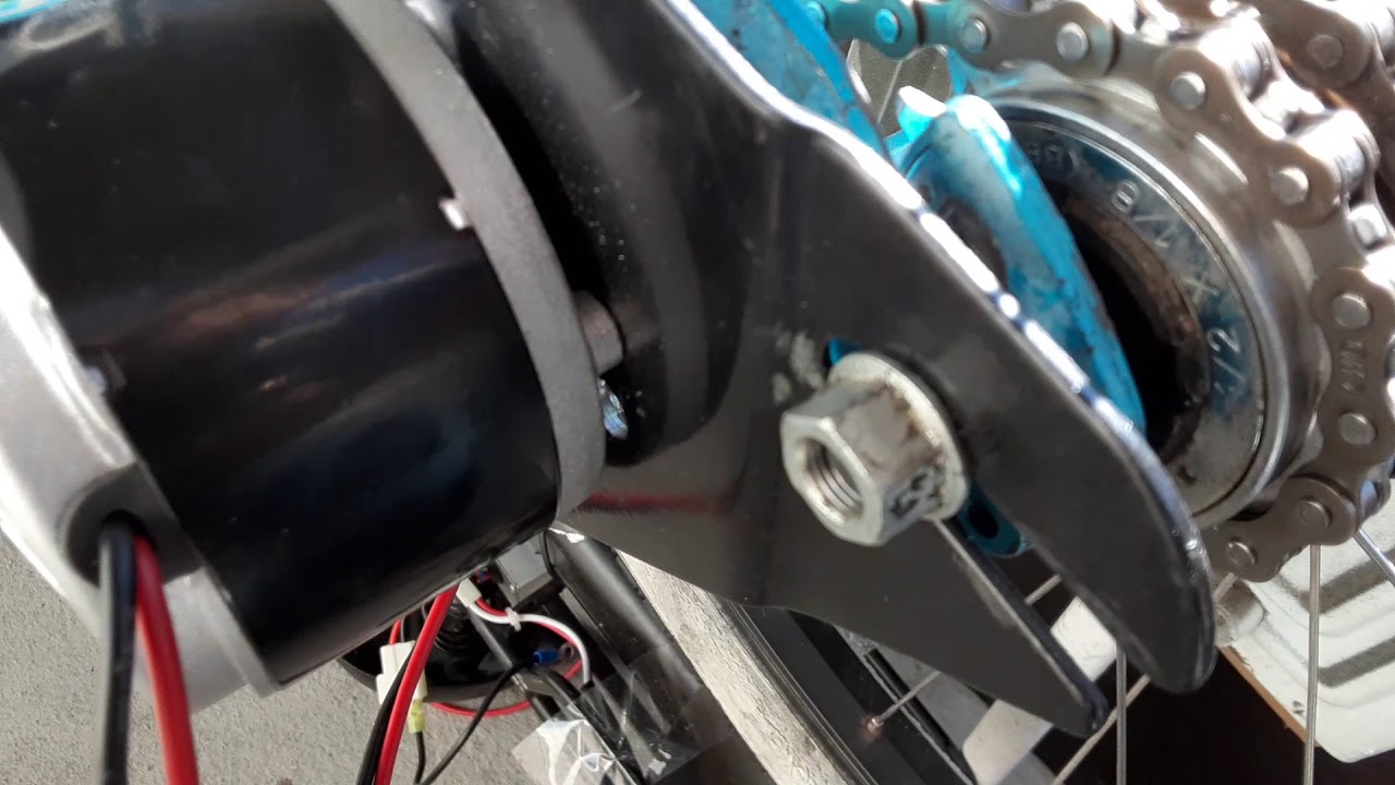 Cheapest ebike kit on Amazon. Installing and tensioning the chains.
