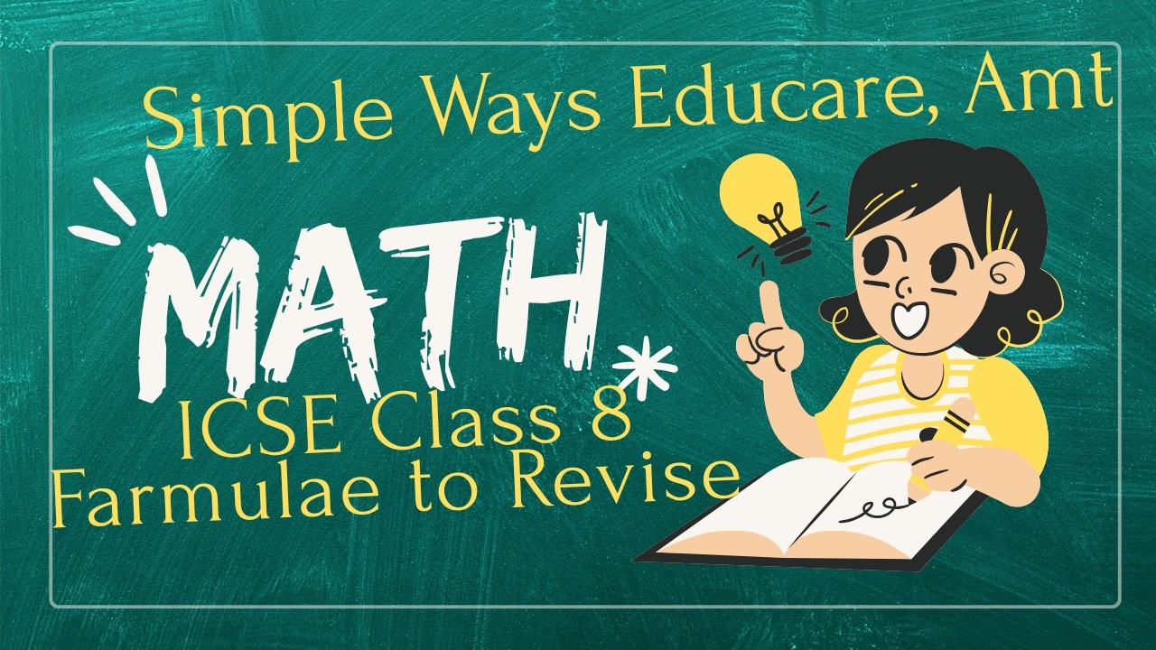 ICSE Class 8 – Important Math Formulae | Revise Before Exam