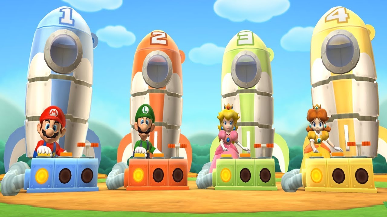 Mario Party 9: Step It Up - Cannon Ball Peach vs Daisy vs Mario vs Luigi Master Difficulty