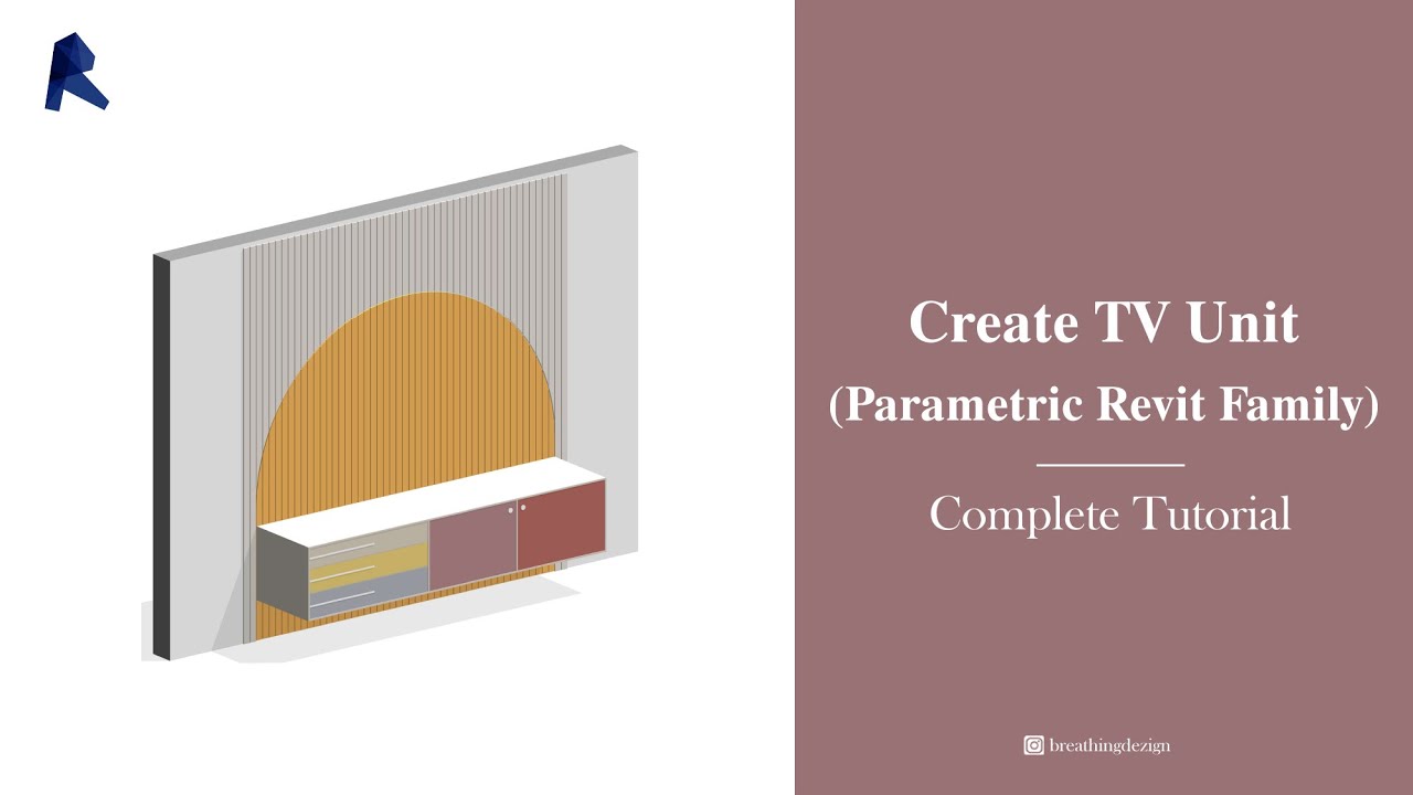How to Create TV Unit | Parametric Family Revit Tutorial
