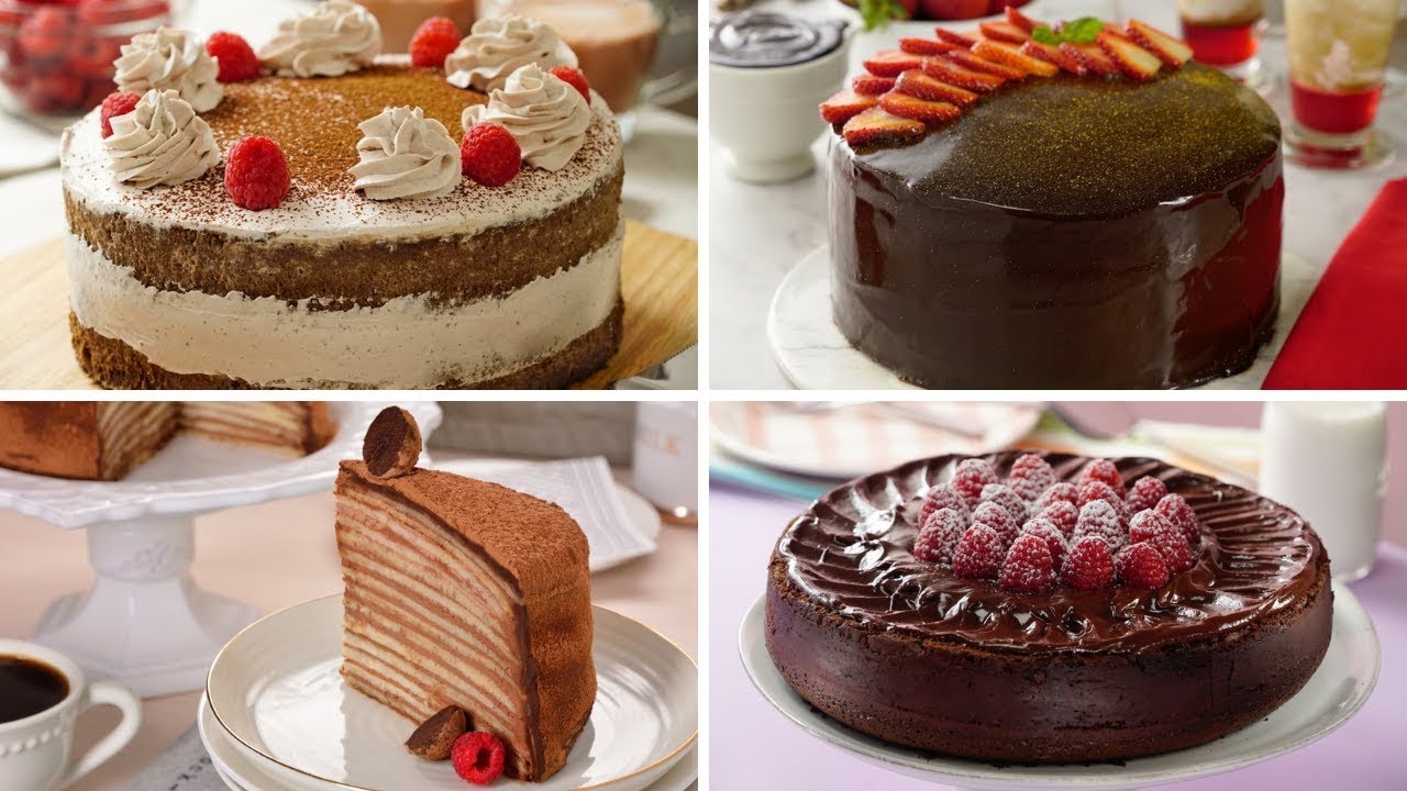 4 pasteles de chocolate