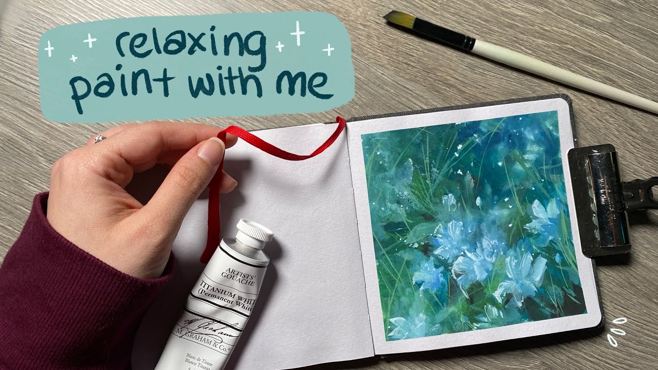 Gouache painting in my hahnemuhle sketchbook 🌿 Moody Florals