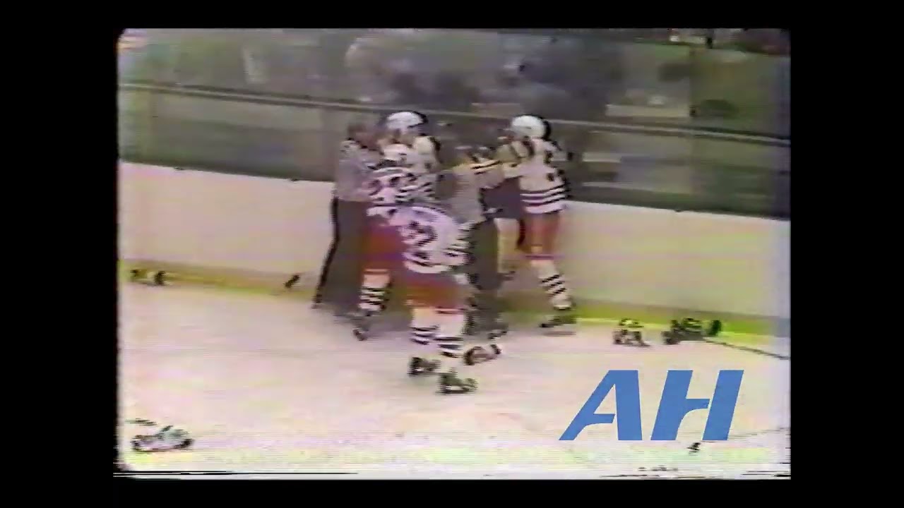 NHL Dec. 27, 1981 New York Rangers v Pittsburgh Penguins (R) Nick Fotiu v Paul Baxter