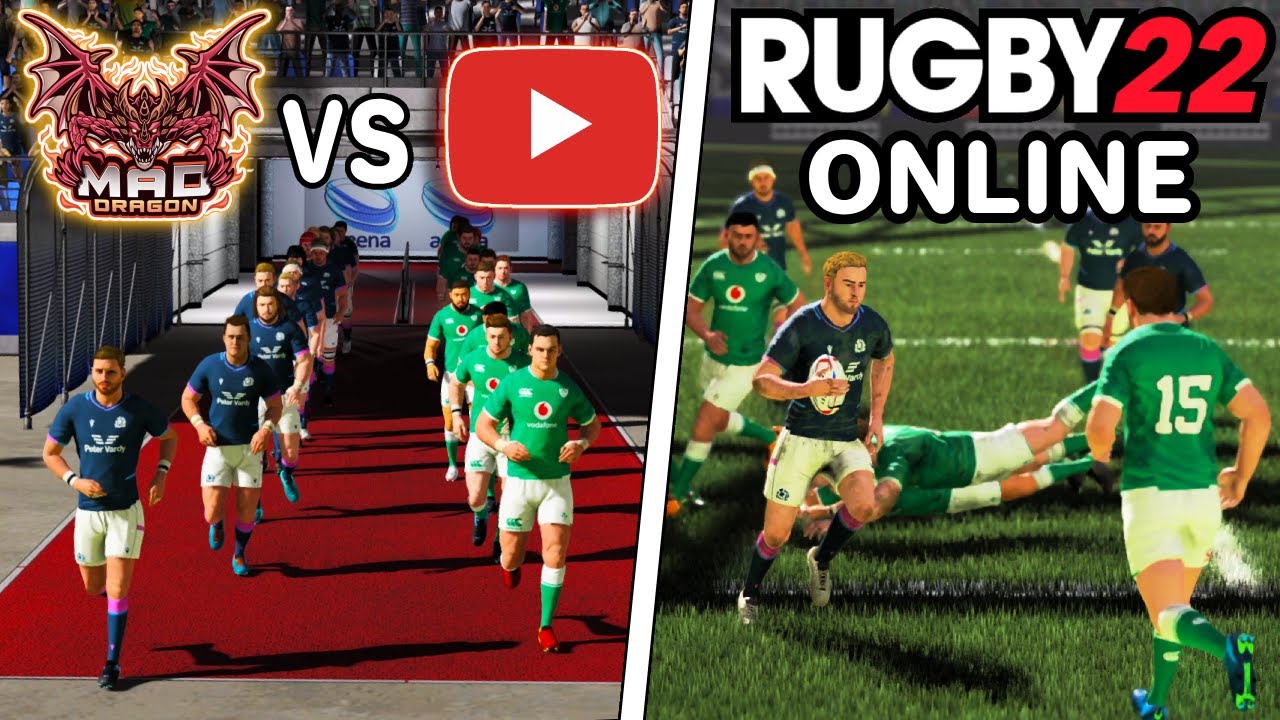 Rugby 22 ONLINE! An actual good multiplayer match - SCOTLAND vs IRELAND | MaD Dragon vs Subscribers
