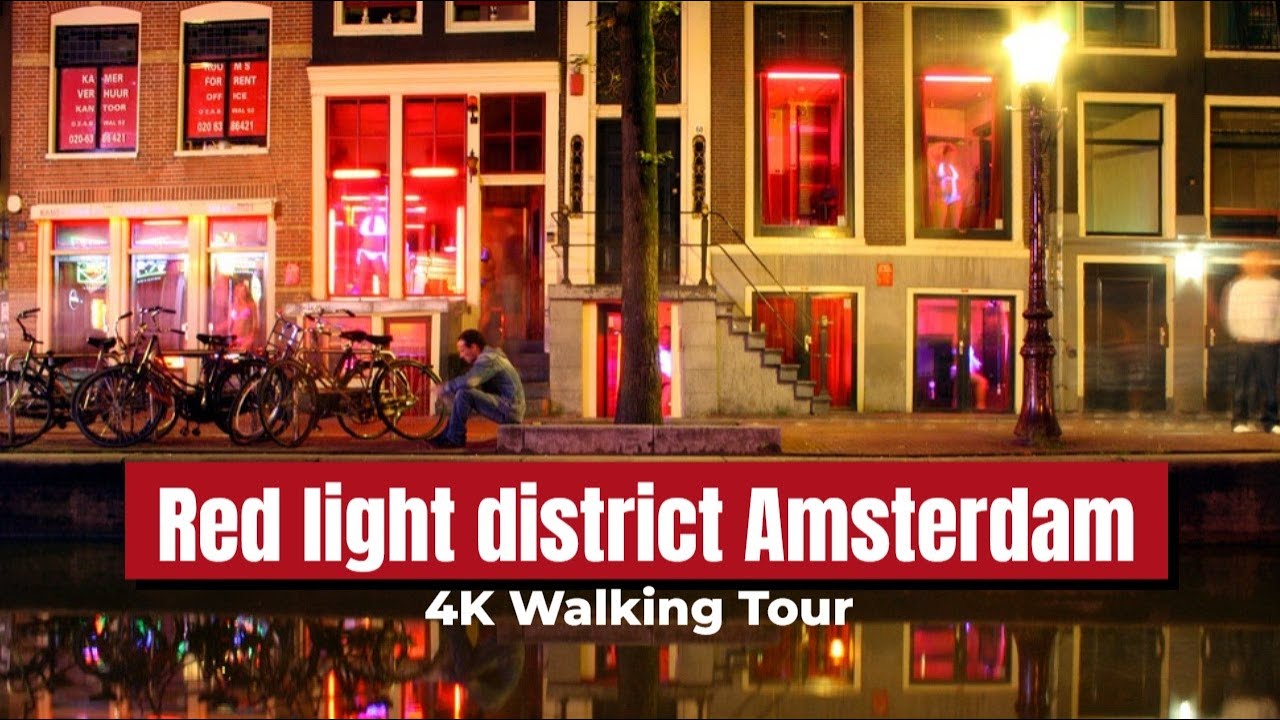 Amsterdam Nightlife Walking Tour 4K | Canals & Red Light District