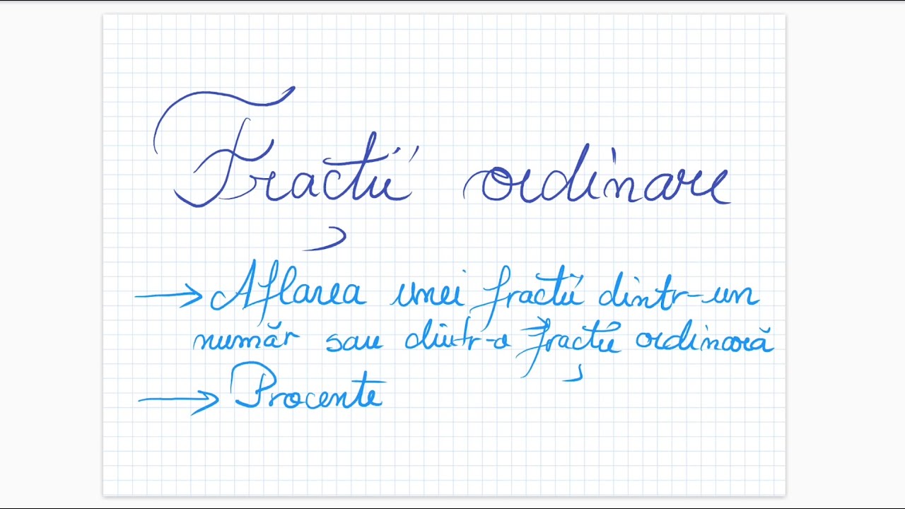 Fractii ordinare (6) - Aflarea unei fractii dintr-un numar/fractie si Procente