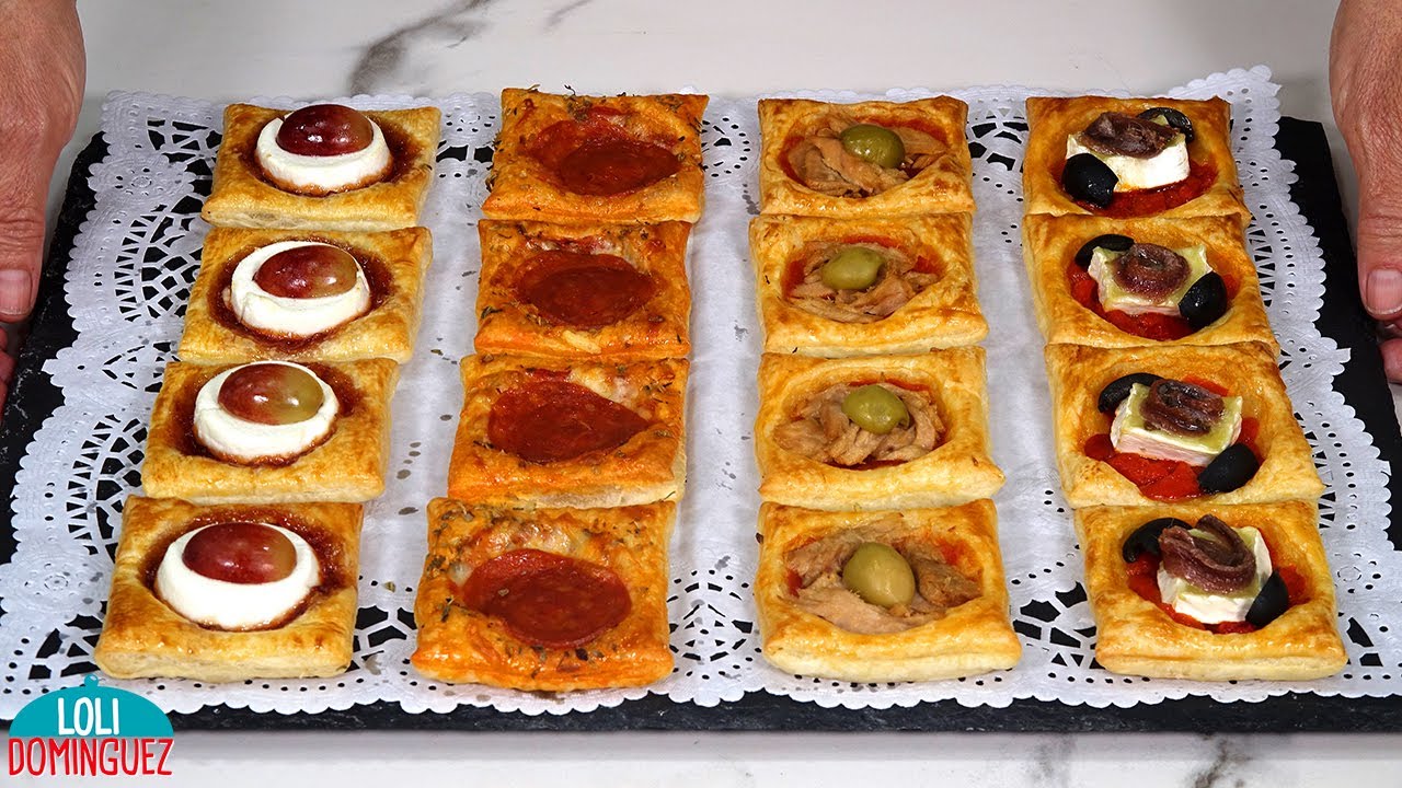 APERITIVOS DE HOJALDRE FÁCILES Y RÁPIDOS. Ideales para comenzar la cena o comida de un día de fiesta