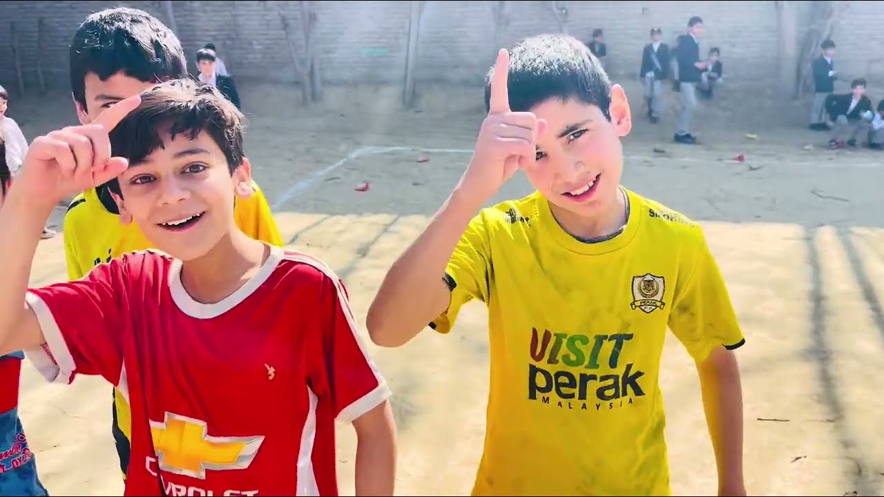 Kids having some fun at school ground while playing their favourite sport 🫰🏻