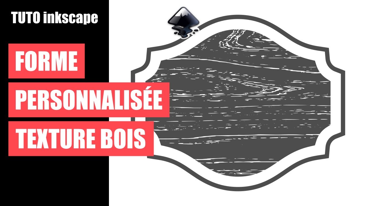 Tuto inkscape : forme personnalisée avec une texture de bois vectorielle