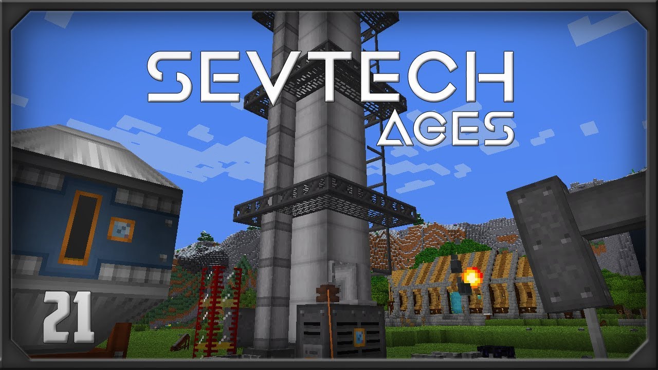 SevTech Ages EP21  Immersive Petroleum Pumpjack + Distillation Tower