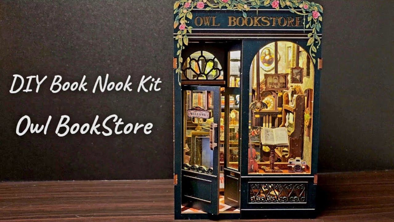Owl BookStore - Cutebee DIY Book Nook Kit 🦉📜