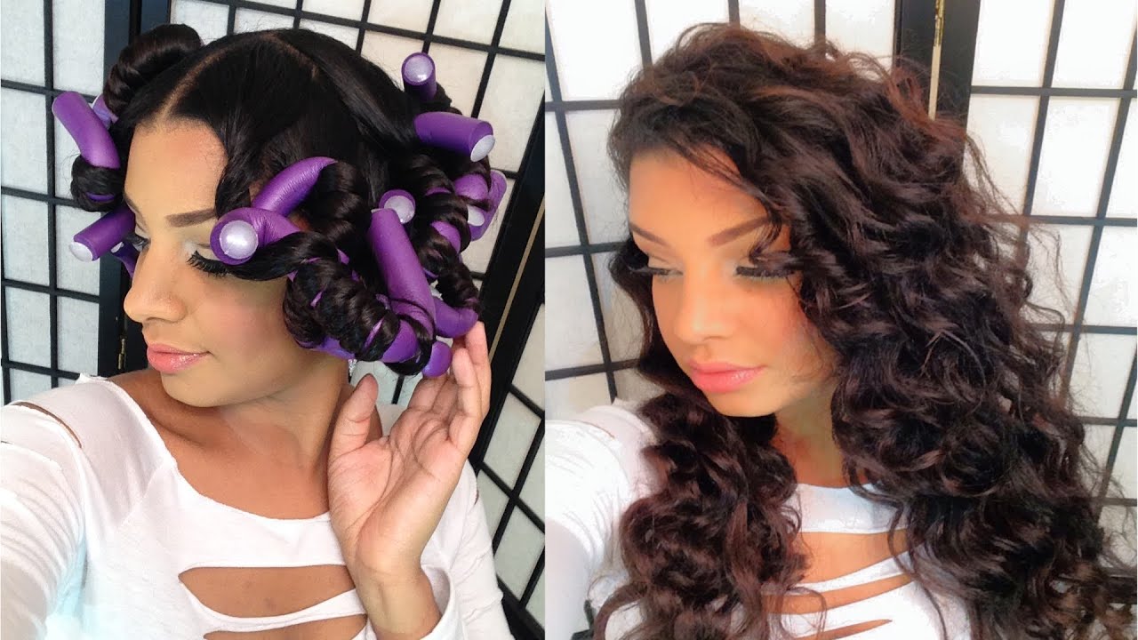 Flexi Rod Set On Blown Out Straight Natural Hair Tutorial