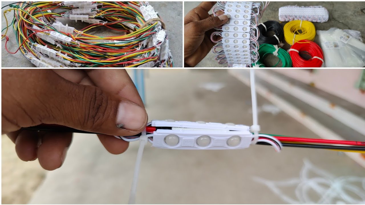 pixel LED 12v strip light running connection and demo work