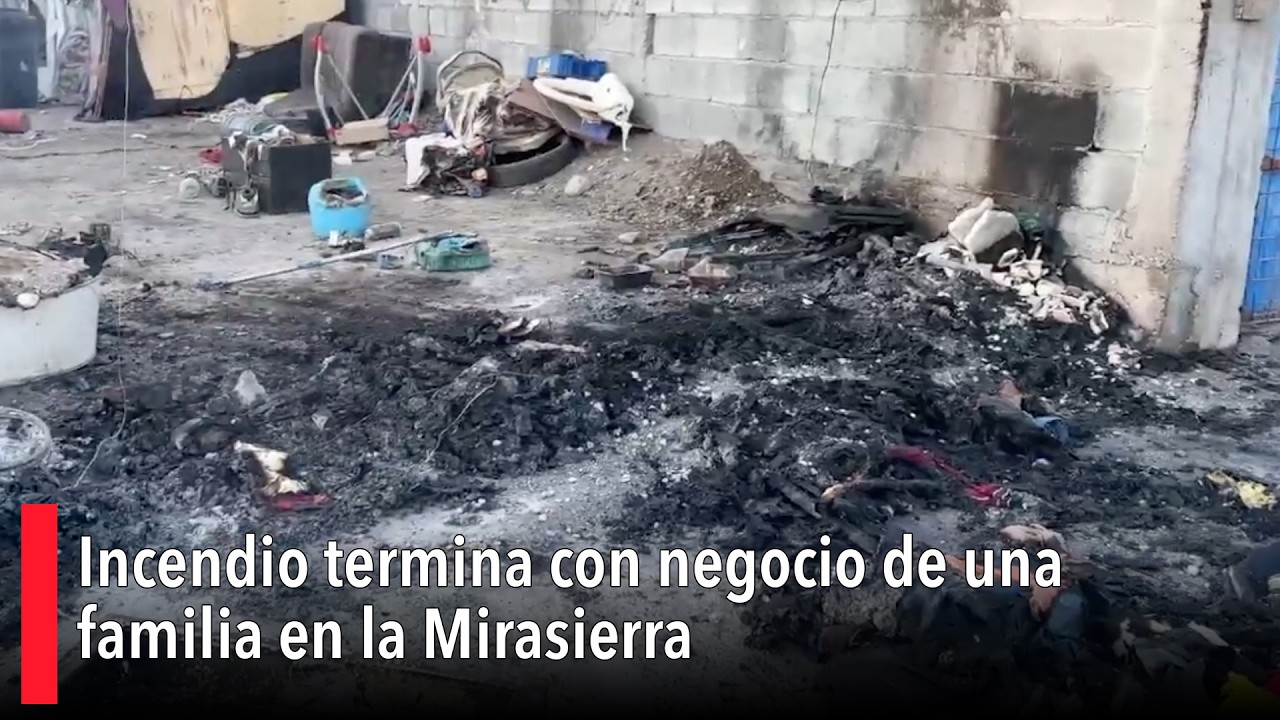 Incendio termina con negocio de una familia en la Mirasierra; fuego consume bolsas de ropa