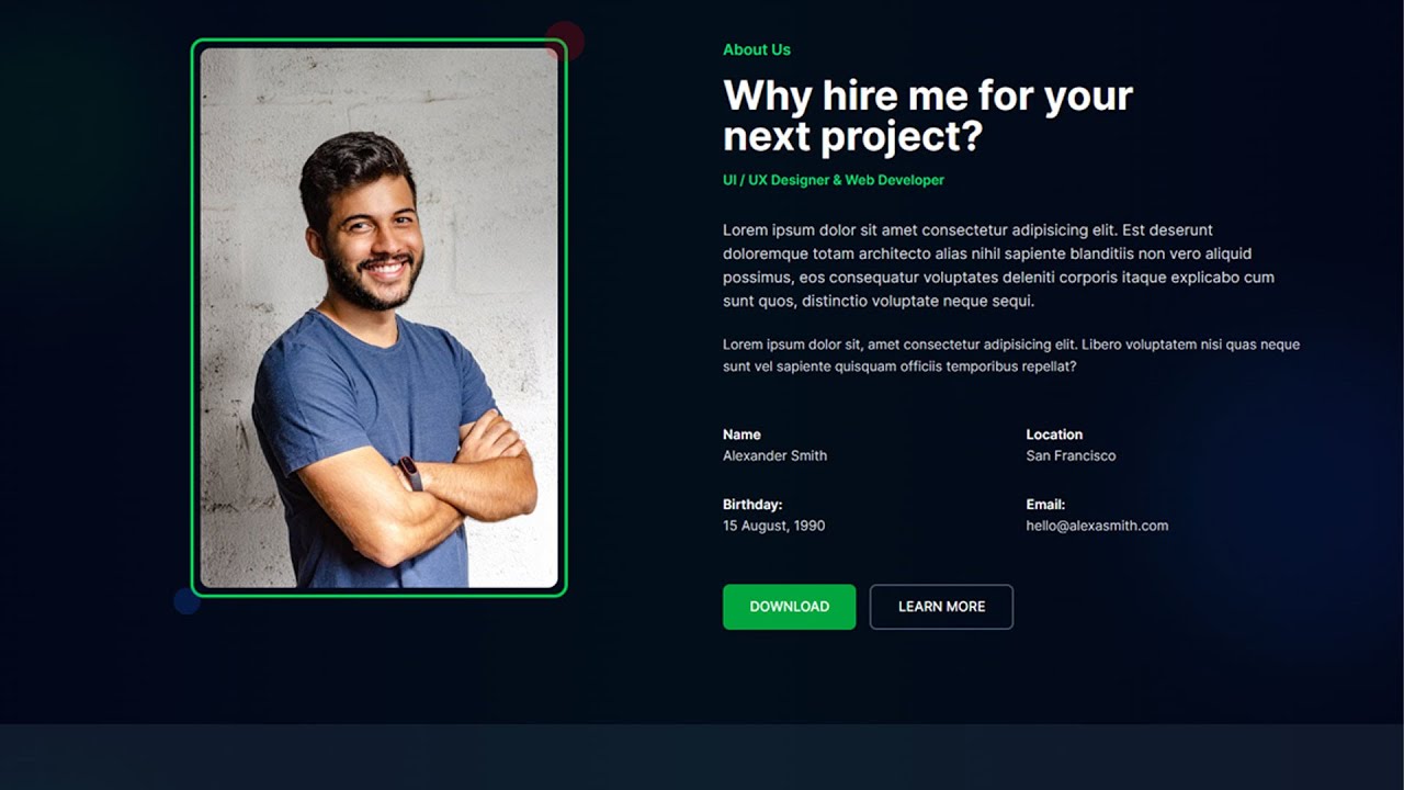 Building a Modern Portfolio Website with React and Tailwind CSS