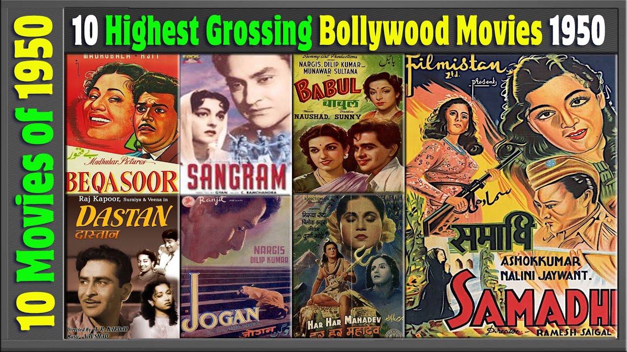 Top 10 Bollywood Movies of 1950 | Hit or Flop | Box Office Collection | Top Indian films | 1950-1960