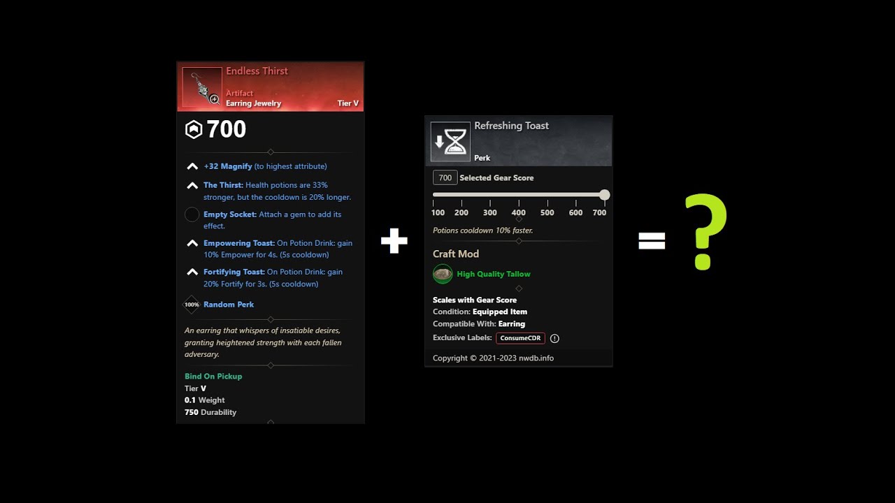 New World - Endless Thirst Artifact [Refreshing Toast Test]