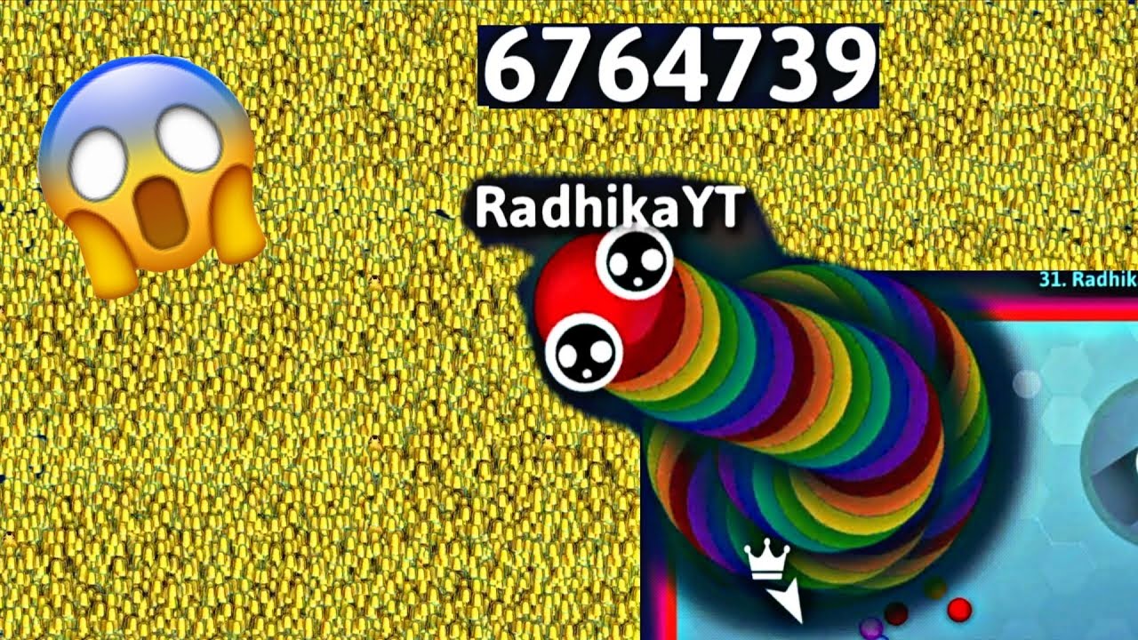 OMG 🐍 KING RAINBOW FEED CUTE NOOBS IN LEFT SIDE MAPS CORNER 🐍 BEST EPIC SNAKE IO GAMEPLAY 🐍#gaming 