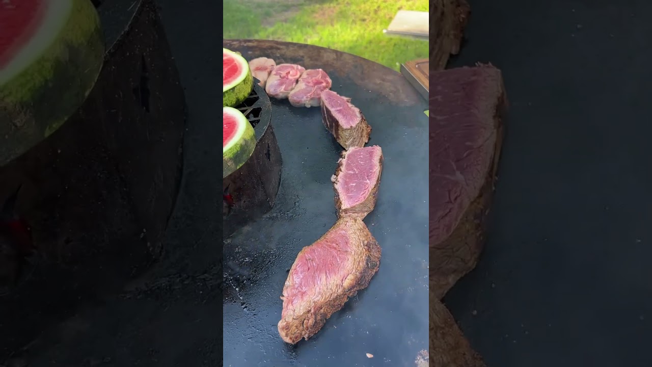 🇦🇷 Argentinisches Picanha auf der Feuerplatte zubereitet 🦊#picanha #tafelspitz #picanhaargentina