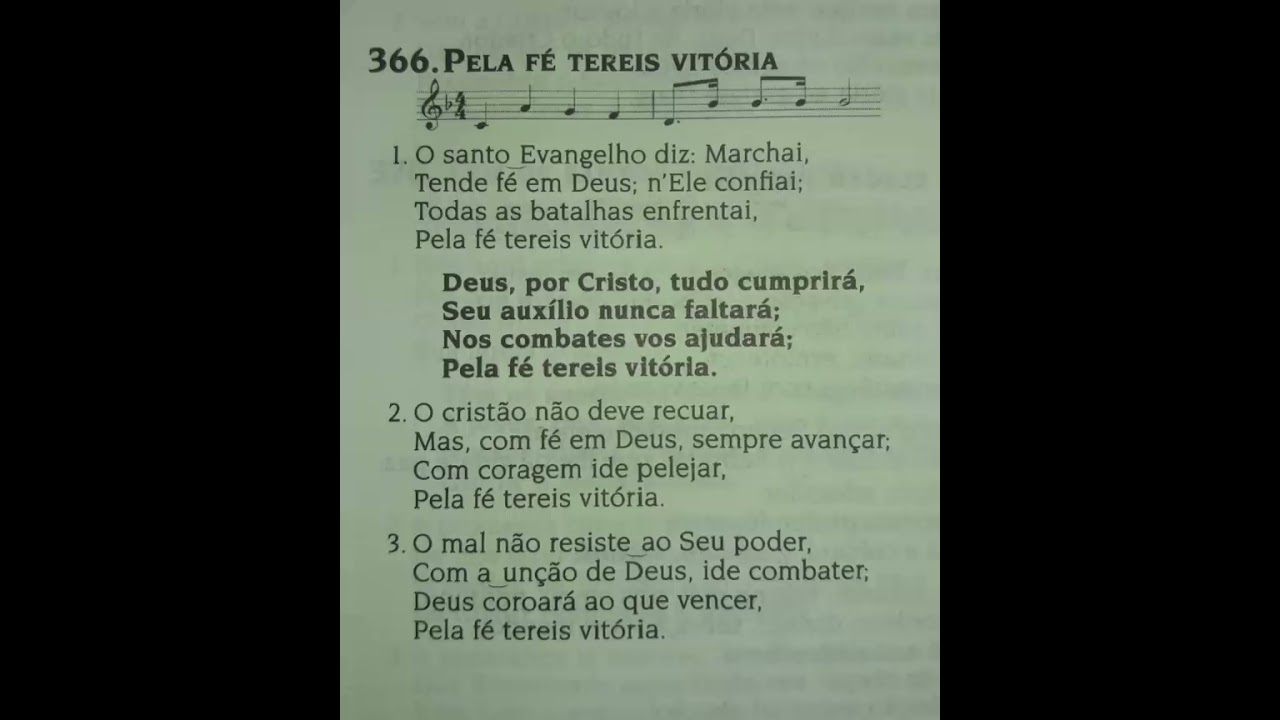 Hino CCB 366 - Pela Fé Tereis Vitória - Vany Magalhães