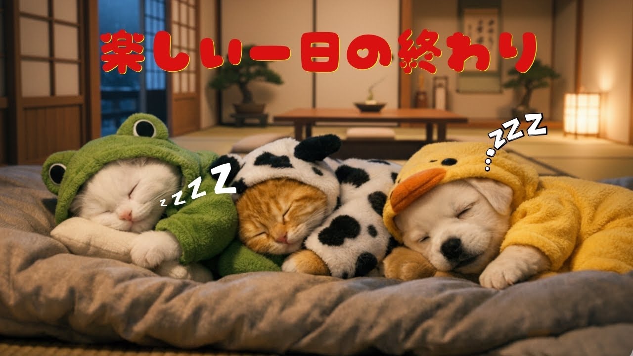 【猫ちゃん 家族】子猫と一緒に 迷子の子犬を助ける一日 Kitten Friends’ Kind Rescue Day