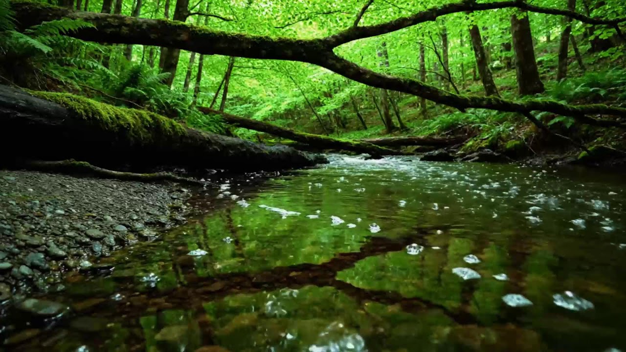 Forest Stream Sounds, Gentle Bird Song, Relaxing Nature Sounds