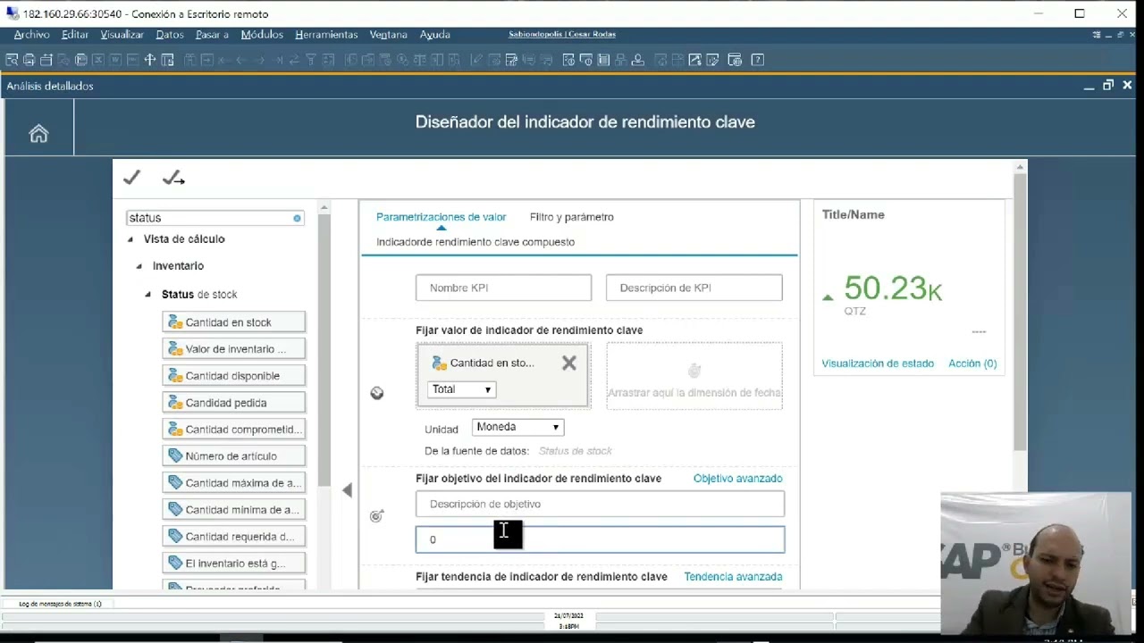 Creaci&oacute;n de KPI en SAP Business One