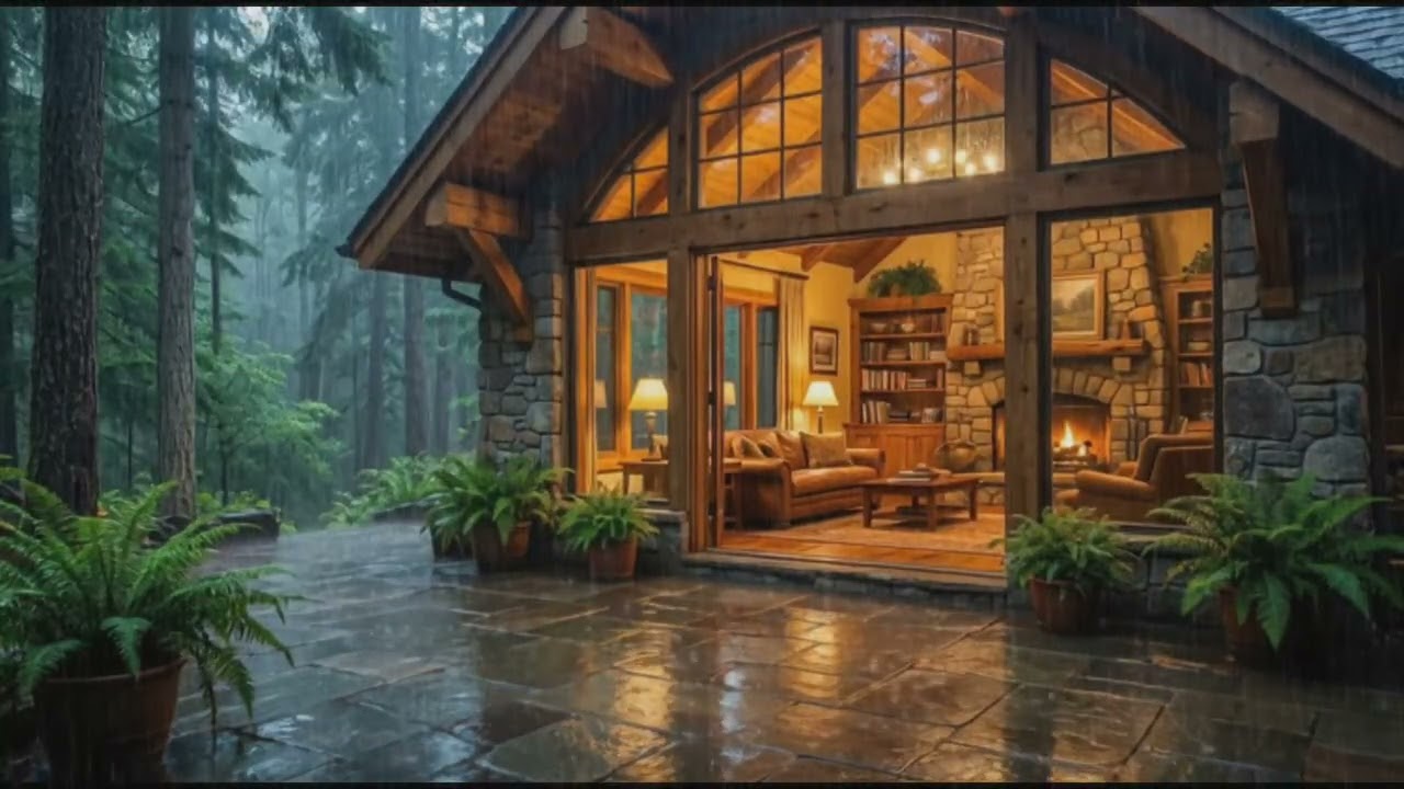 Rain Sounds For Sleeping – Continuous Rain Distant Thunderstorm Natural White Noise for Better Sleep