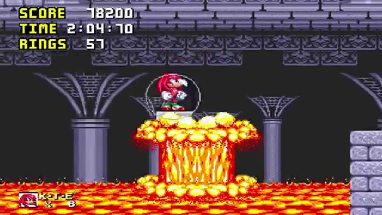 Sonic 1 Megamix V4: Dark Fortress Zone (Knuckles, 720p/60fps)