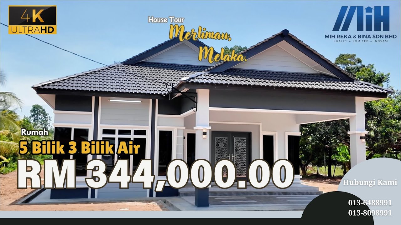 RUMAH 5 BILIK 3 BILIK AIR- MERLIMAU MELAKA