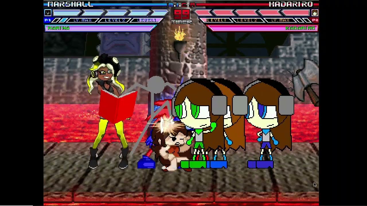 Karane MUGEN Battle #298: Marshall, Marina Ida, Girlfriend & Sonic vs Kadariro x4