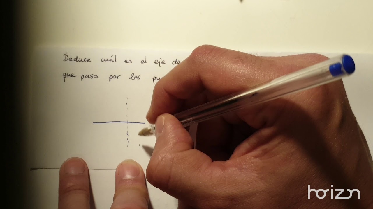 Determinar el eje de simetr&iacute;a de una par&aacute;bola conocidos dos puntos con igual ordenada.