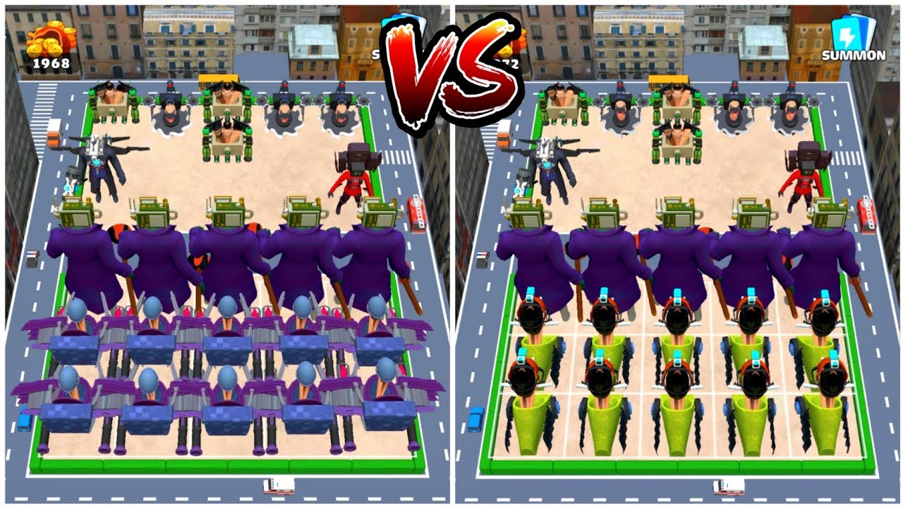 Toilet Monster Merge War🤓Clockman Multiverse Monster Fight vs Skibidi Toilet İOS ANDROİD MOBİLE
