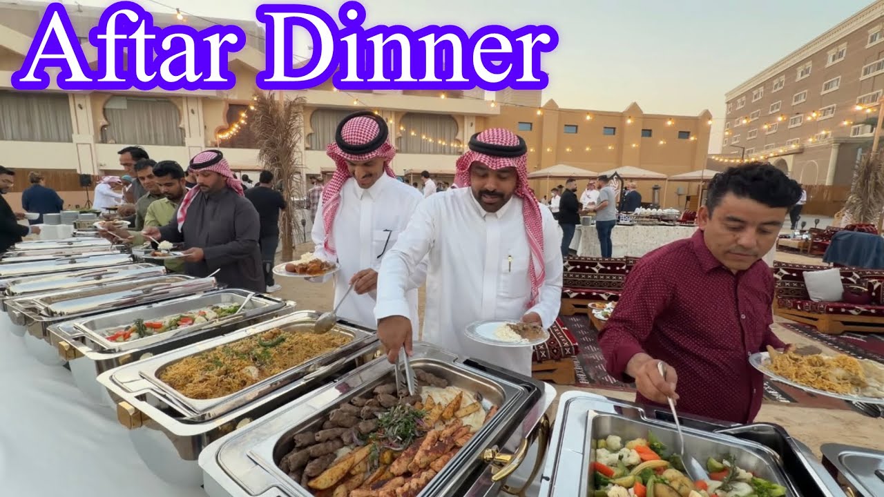 Aftar Dinner vibes ✨ Dammam ki shaam, roshan lights, aur lazeez buffet ke sath apno ke sath iftar 