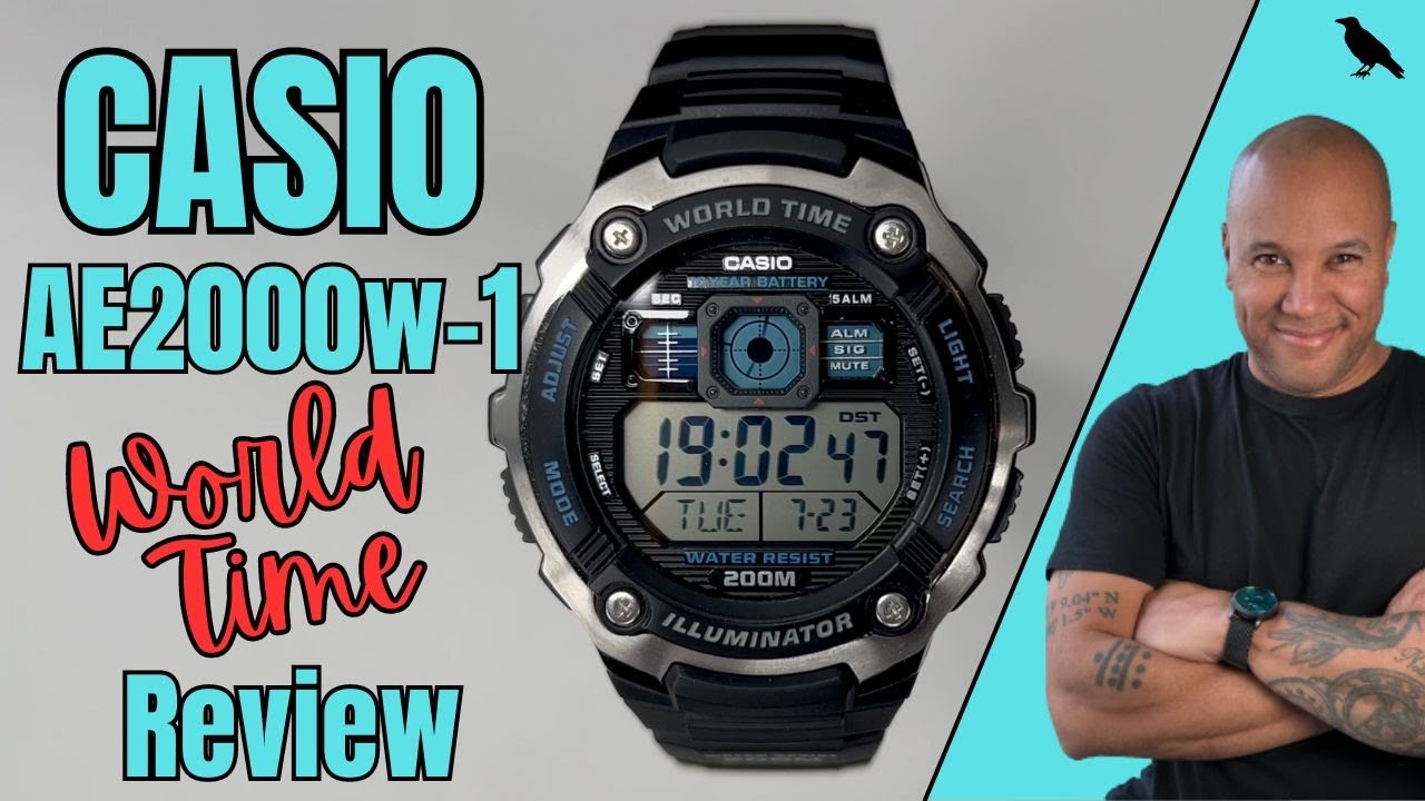 ОБЗОР цифровых часов CASIO WORLD TIME | AE2000w-1