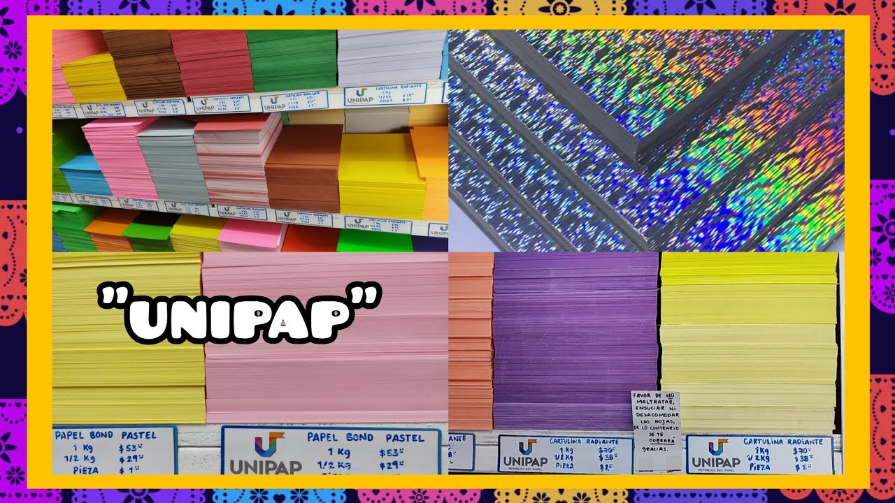 Cartulinas, Hojas para Encuadernar y para  Invitaciones. Todo para Artes 🎨 Gráficas.Unipap