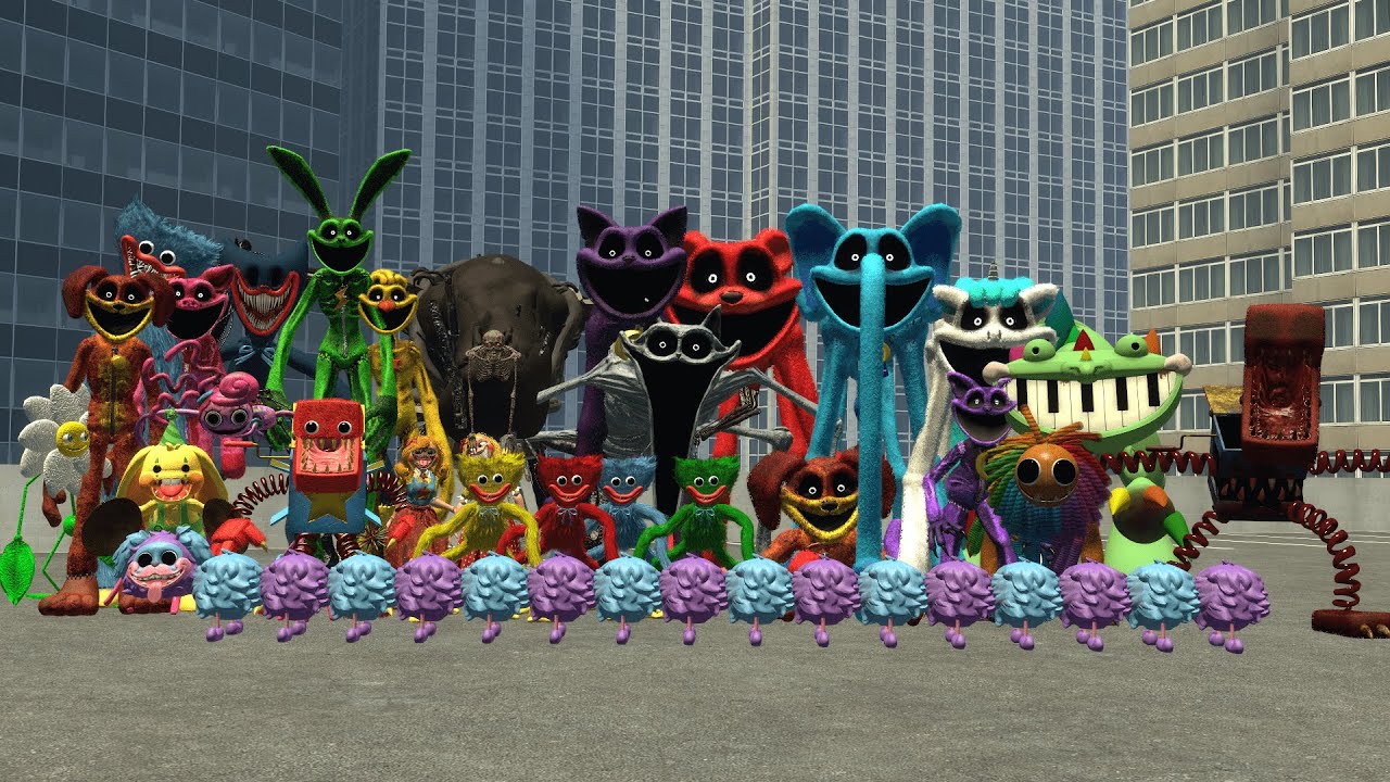 Surviving All Poppy Playtime Chapter 1, 2, 3 & 4 Monsters | Garry's Mod