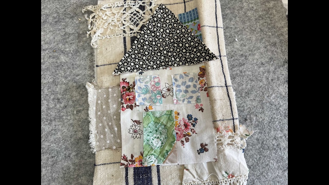 #roxysjournalofstitchery | Месяц 4, эпизод 42, старое одеяло и загородный коттедж | Начинаю вышивать