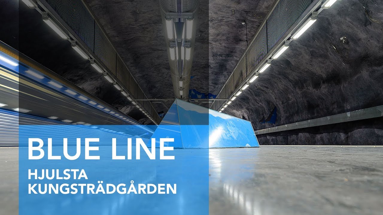 Stockholm Subway Blue Line: Hjulsta - Kungsträdgården / REAL TIME