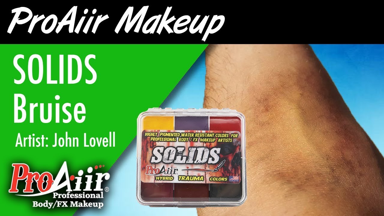 Create FX Bruise Makeup using ProAiir SOLIDS