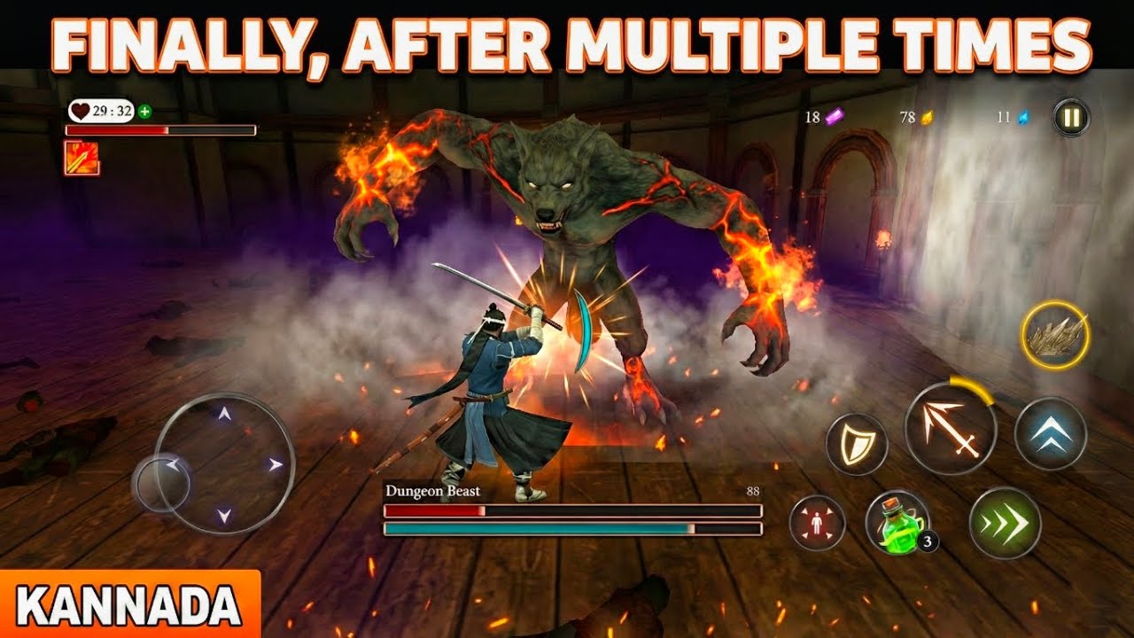 FINALLY! Defeating the Dungeon Beast - Takashi Ninja Warrior (Kannada Gameplay) part 6