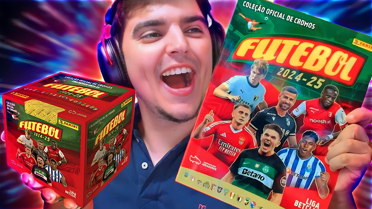 ABRI UMA CAIXA DA COLEÇÃO PANINI FUTEBOL 2024-25