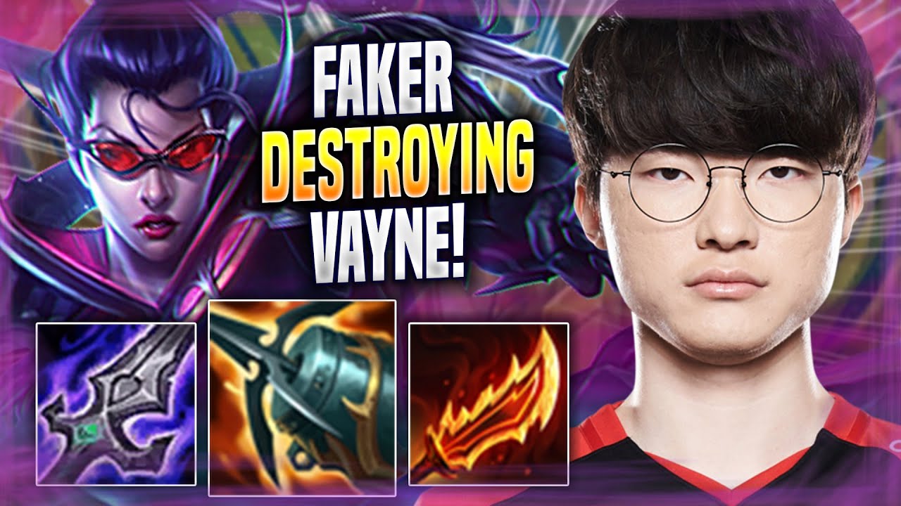 FAKER DESTROYING WITH VAYNE! - T1 Faker Plays Vayne TOP vs Olaf! | Season 2022