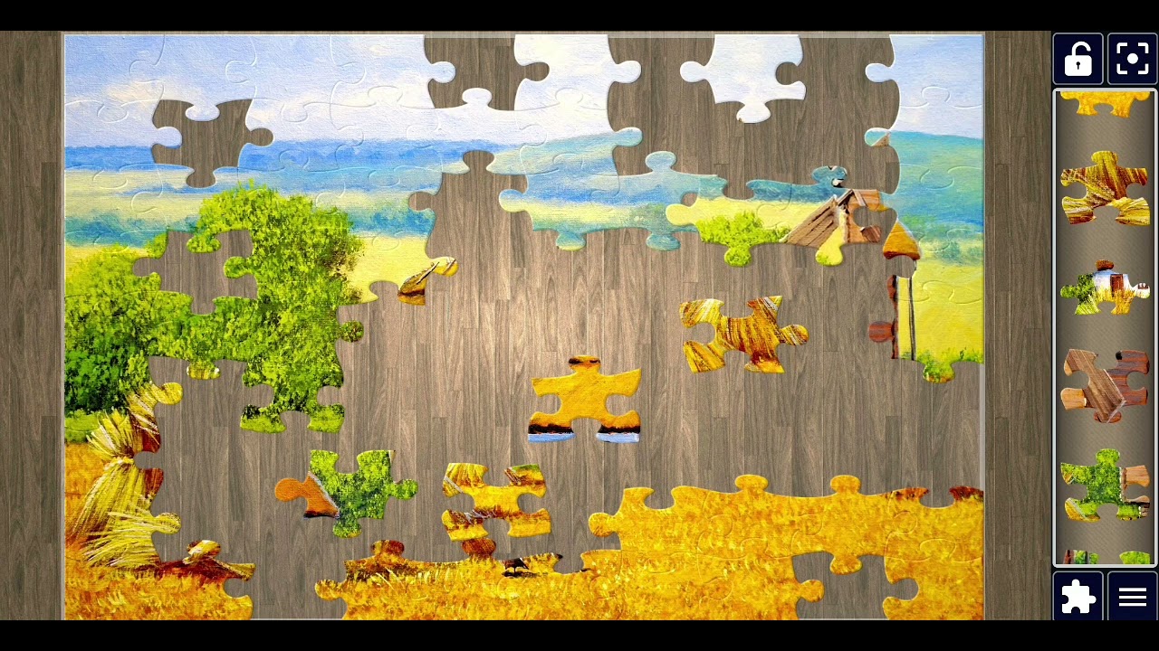 Oil Paintings Landscape Jigsaw Puzzle 🧩 | Old Village House & Windmill | Relaxing ASMR Puzzle Sound