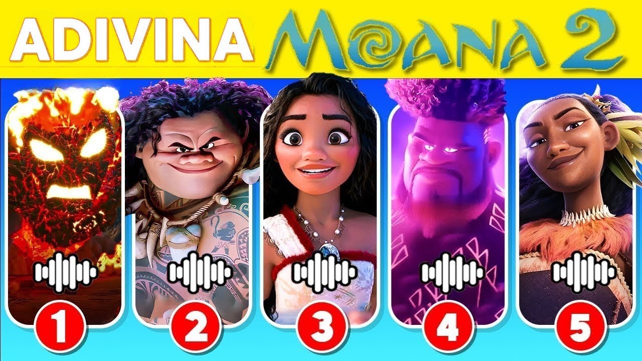 ¡Adivina el Personaje de MOANA 2 por su VOZ!🎶🌺 Moana 2 Trailer | Maui, Moana,Simea,Tamatoa,HeiHei