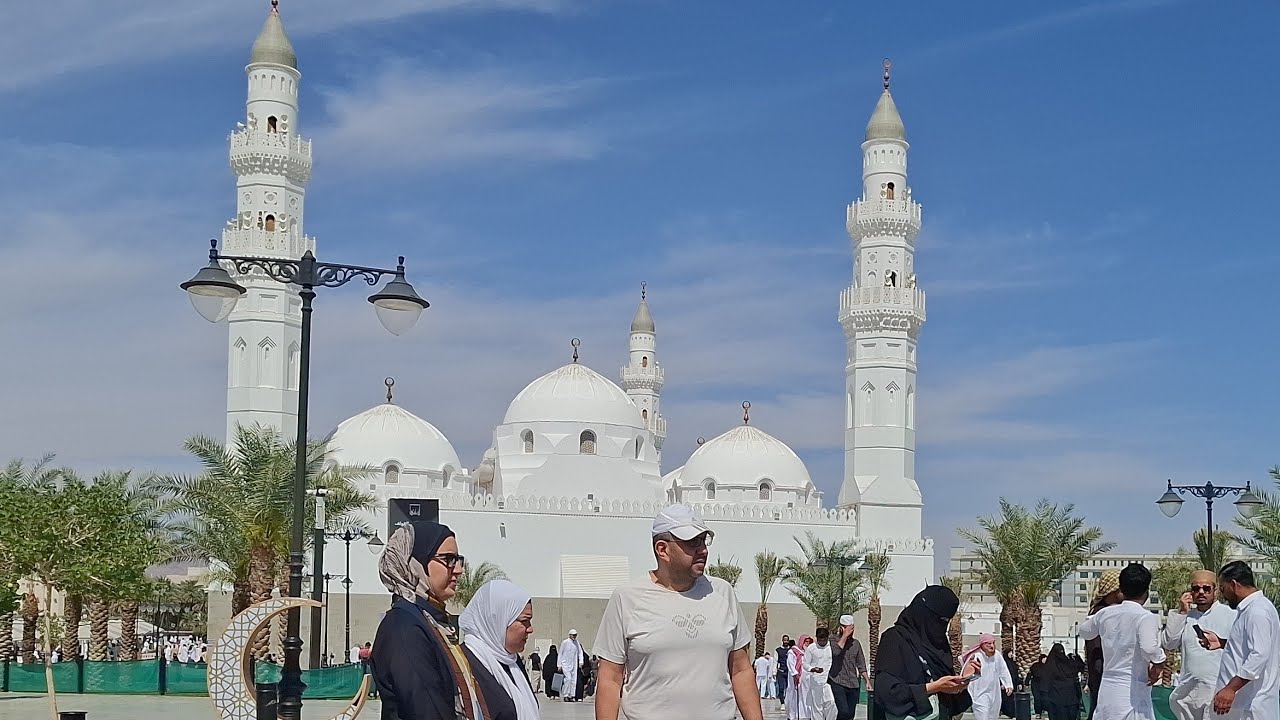 🔴Quba masjid ki sabse khubsurat jiyarat paidal umrah karne aye log 🌙# Ramdan2026