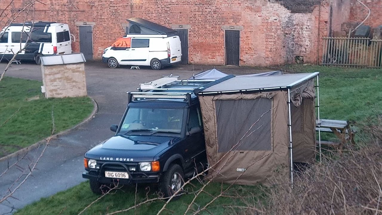 land rover winter camp at fort paull with bug out vehicles uk jan 26
