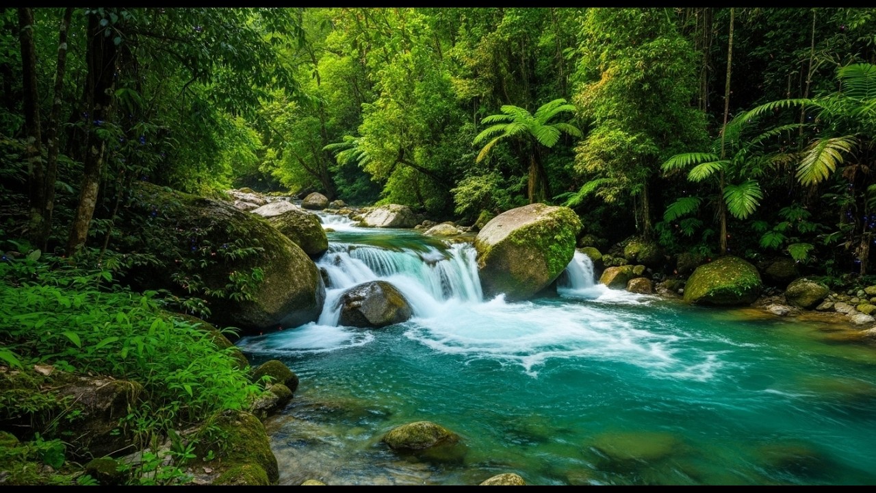 Relaxing Nature River and Bird Chirping for Deep Rest and Stress Relief