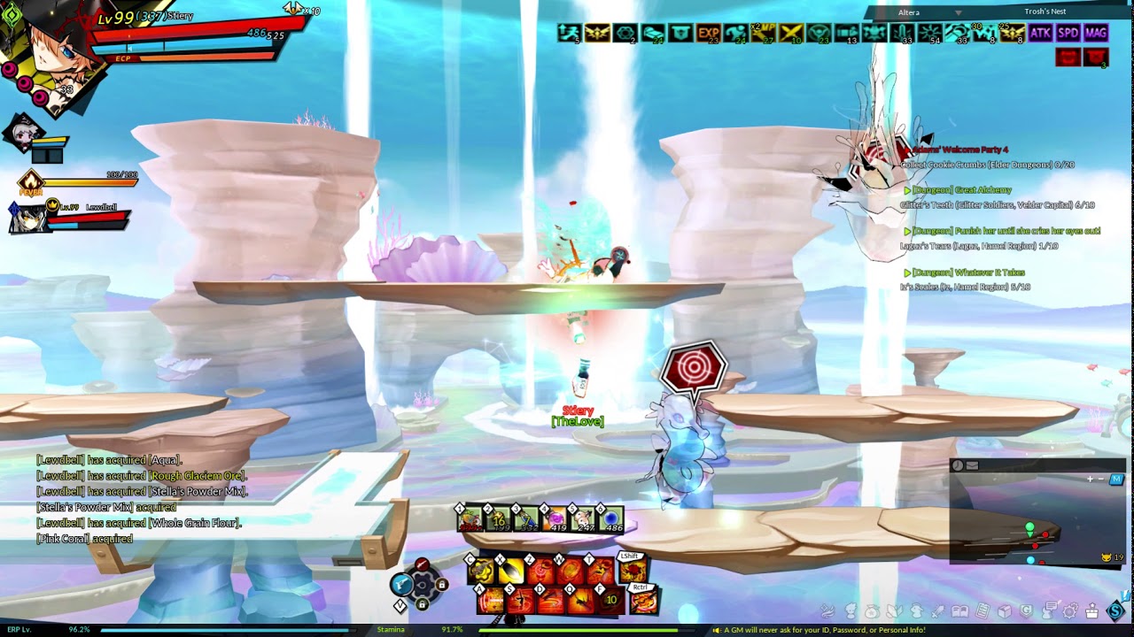 Elsword | Black Massacre | Trosh's Nest casual exp farm run