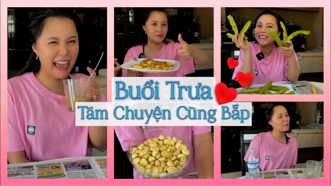 Bắp Vblog II Cùng Bắp Buổi Trưa Ăn Bưởi Chua - Xào Rau Ăn Cơm Trưa